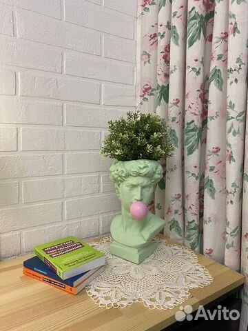 Кашпо из гипса «Давид» с дизайном