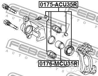 Febest 0176-MCU35R Поршень суппорта тормозного зад