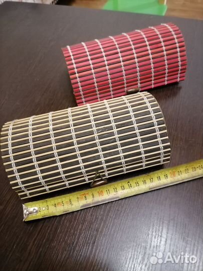 Коробки из бамбука и подставки под стаканы