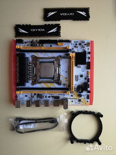 Материнка+ проц Xeon E5+ память 16 Гб 3200 +куллер