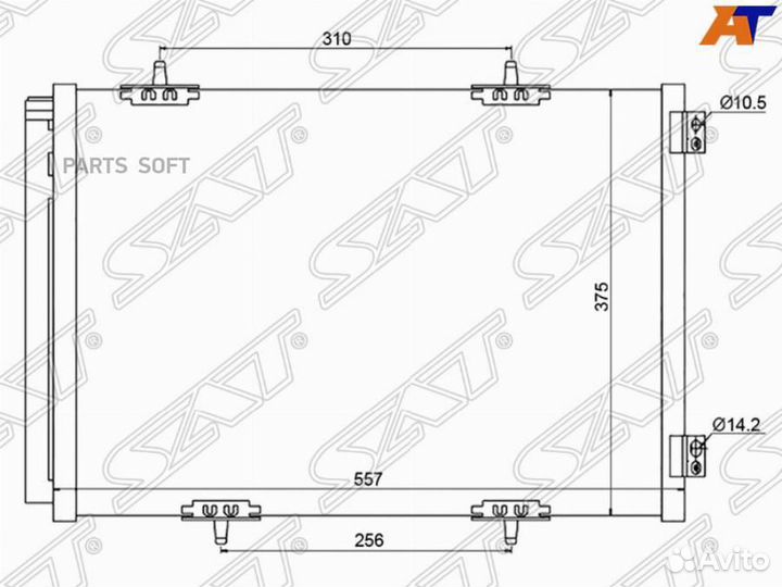 Конденсер citroen C3 -16 stpg04394A0 SAT