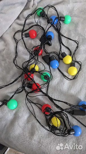 Электрогирлянда уличная светодиодная. шарики, 8 м