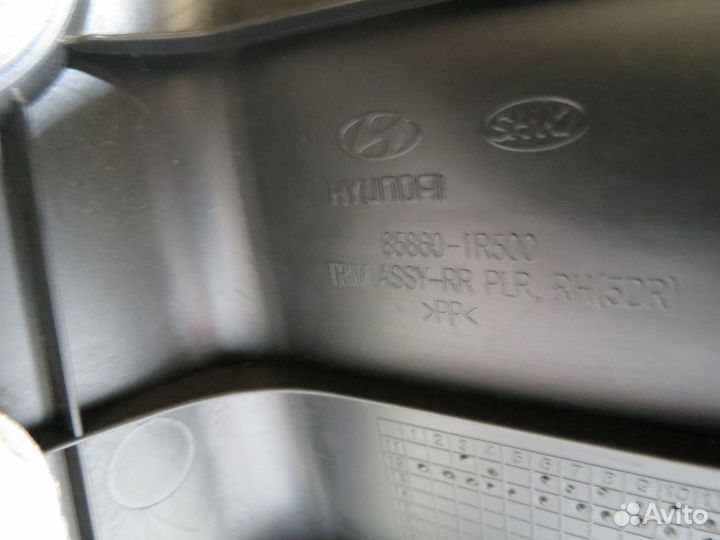 Обшивка задней стойки правая Hyundai Solaris