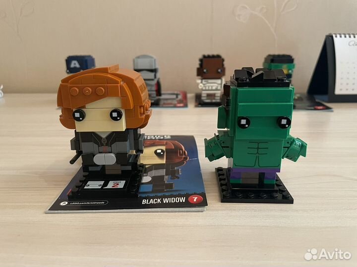 Lego brick headz 41592 Халк, 41591 черная вдова