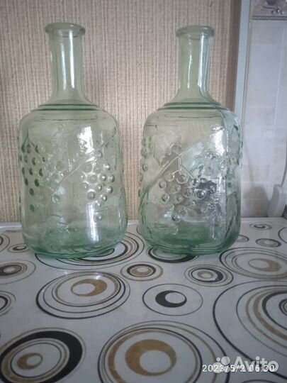 Графин стеклянный СССР без пробки (утеряна)