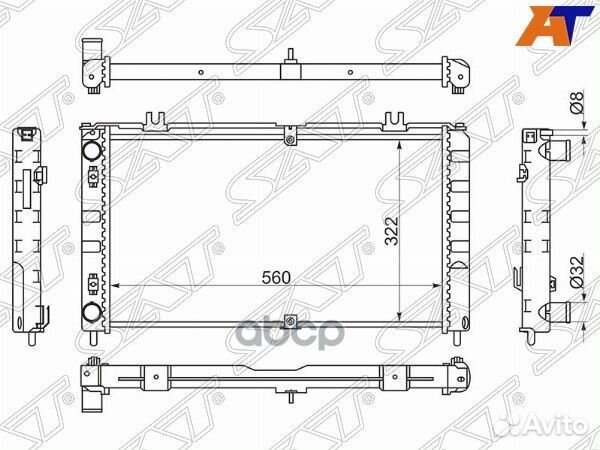 Радиатор LADA Priora 07-18 SG-LD0002-1 Sat