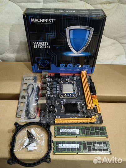 Комплект мать проц память X79 1356/6ядер/8Гб
