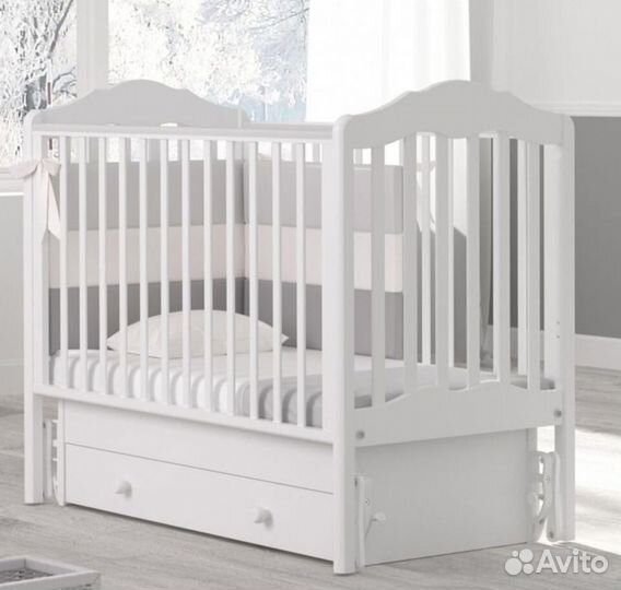 Кроватка-маятник Гандылян+матрас+ борты. Привезу