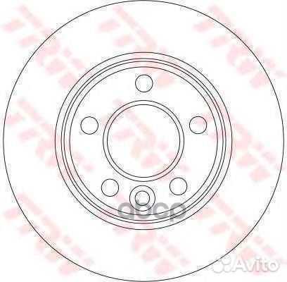 Диск тормозной зад LCV df4312 TRW