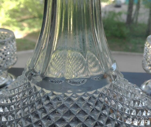 Декантер и 6 бокалов Чехословакия