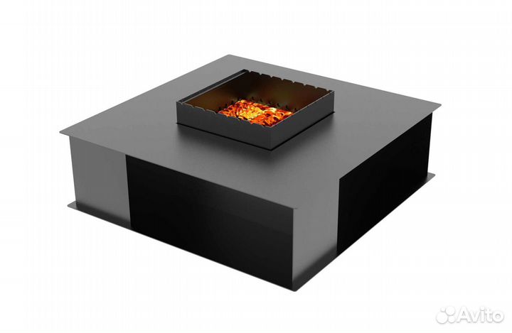 Дизайнерский очаг-мангал квадратный