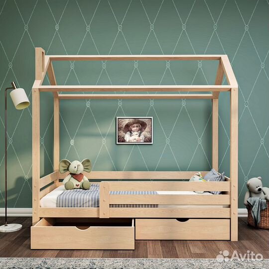 Кровать домик деревянная