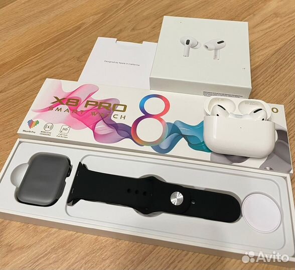Airpods 3/pro/Pro2 + Смарт часы 8 серия