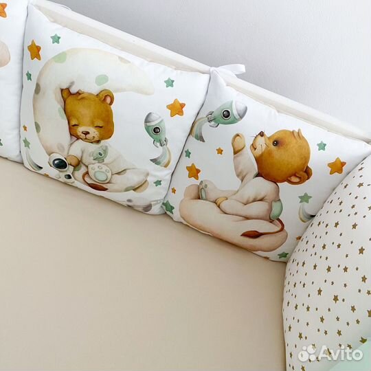 Бортики в детскую кроватку (комплект)