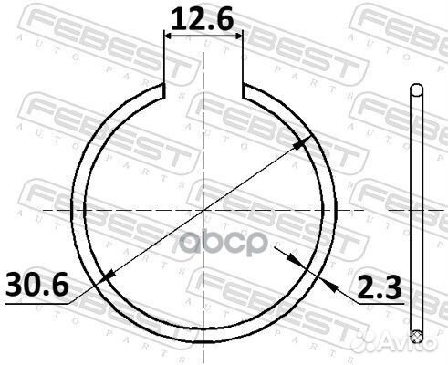 Кольцо стопорное 30.6X2.3 CC130X2 Febest