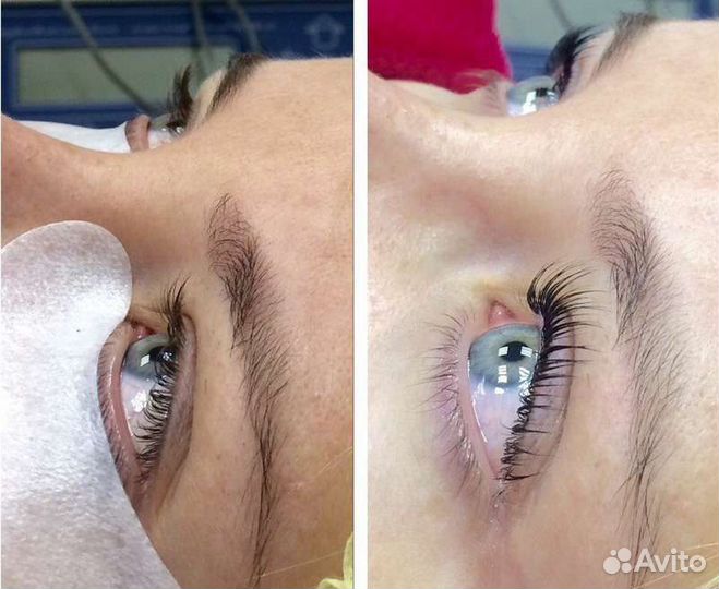 Ламинирование ресниц.Коррекция бровей
