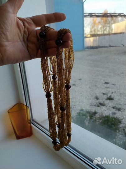 Бусы бисер винтаж