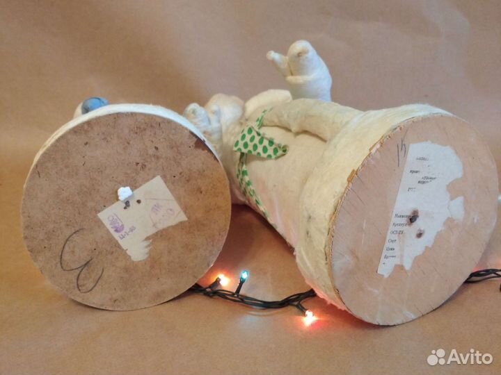 Дед Мороз Снегурочка СССР папье маше вата