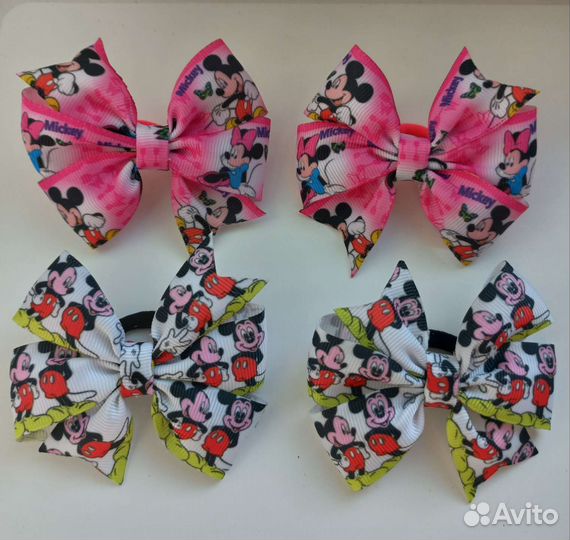 Бантики резинки для волос ручной работы