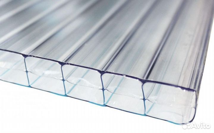 Поликарбонат сотовый 10 мм Прозрачный sunnex