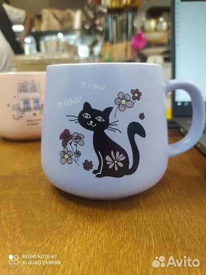 Кружки 450мл кошечки, фарфор