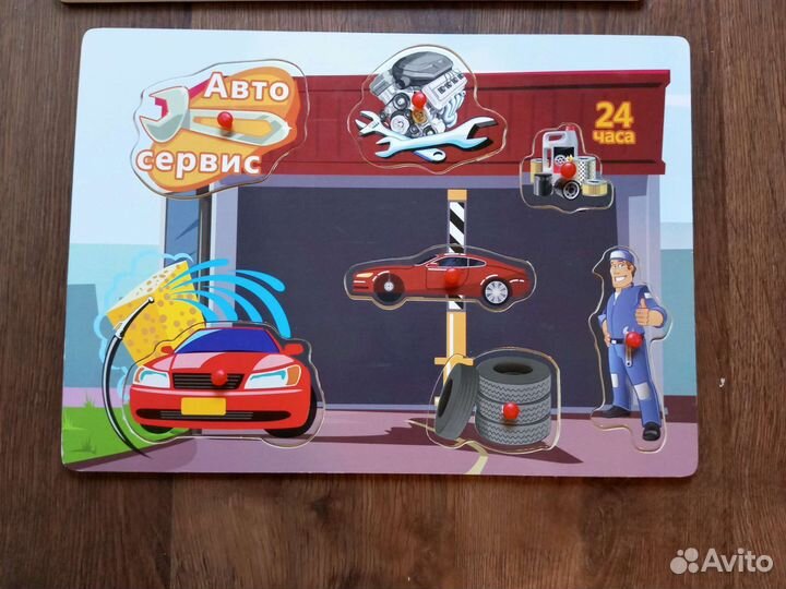 Пазлы деревянные 3 набора