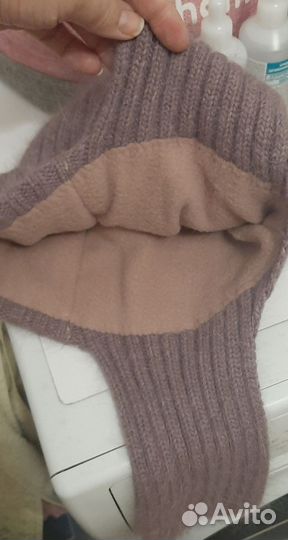 Шапка ушанка женская ангора