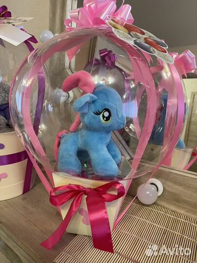 Букет из игрушек в воздушном шаре