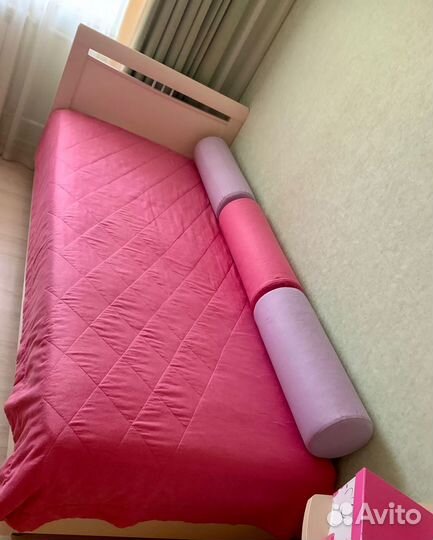 Покрывало 2-х стороннее с подушками для девочки