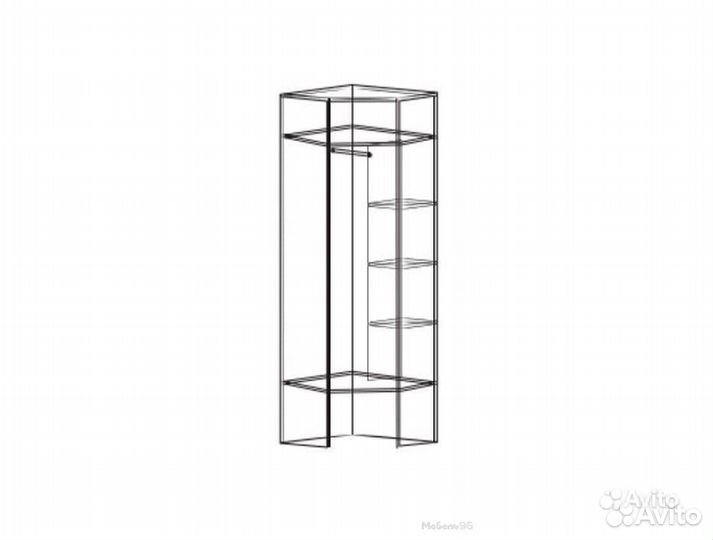 Шкаф угловой с зеркалом Ольга-Милк 9.2