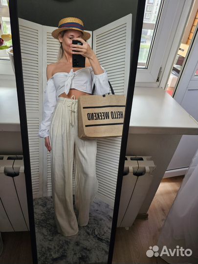 Брюки из льна