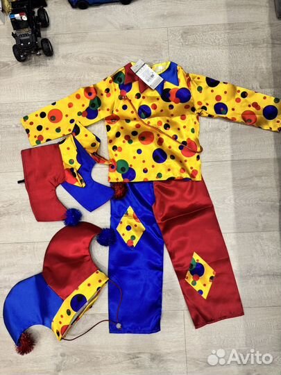 Новогодний костюм Петрушка новый 104-110