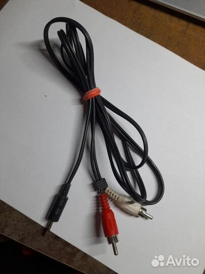 Аудио кабель RCA, AUX jack 3.5 тюльпан