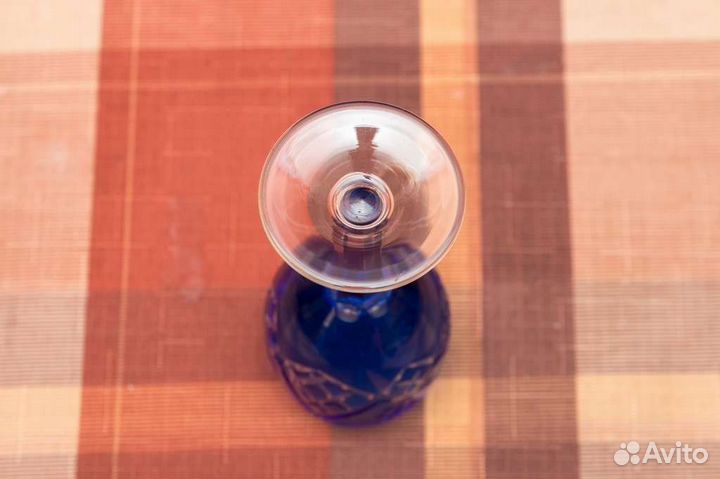 Рюмка синий хрусталь 50гр СССР редкая