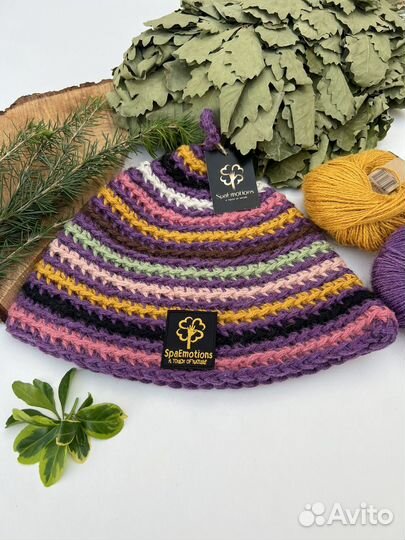 Шапки Вязанные для бани и сауны