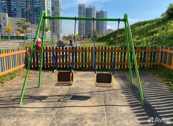 Забор качели горка резиновое покрытие