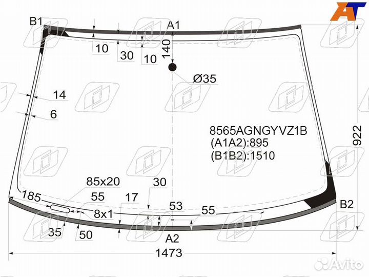 Audi A6/S6 C5 2002-2005 изменение шелкографии стекла fuyao FYG 8565agngyvz1B-FYG