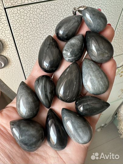 Обсидиан натуральный кабошоны
