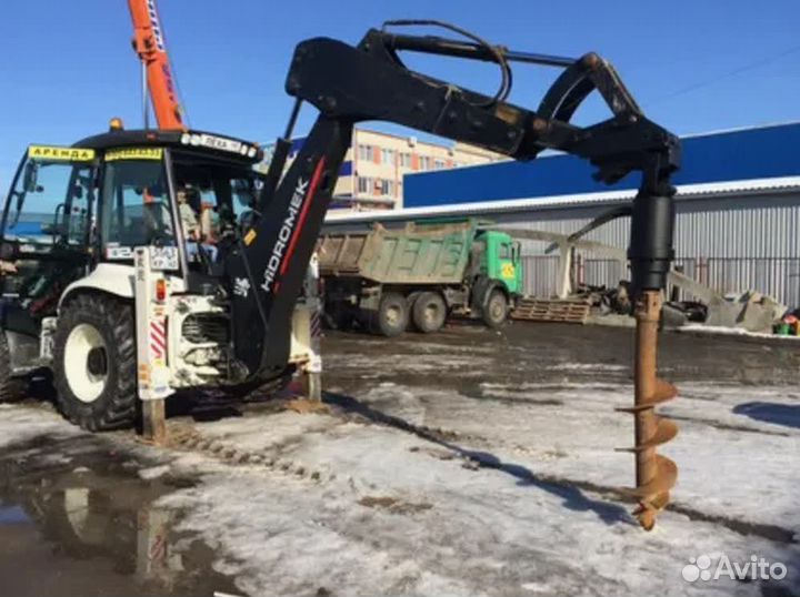 Арендa экcкаватора погрузчикa с ямобуром
