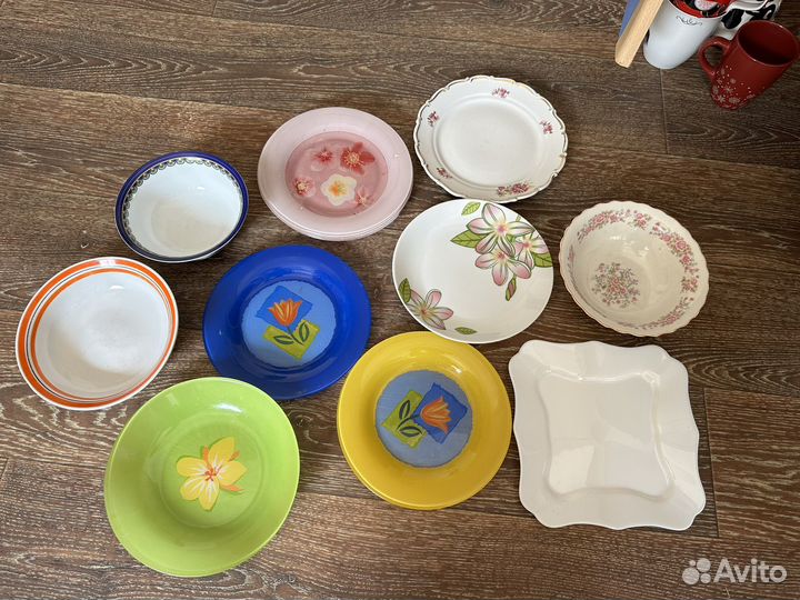 Тарелки и блюдца на первые и вторые блюда