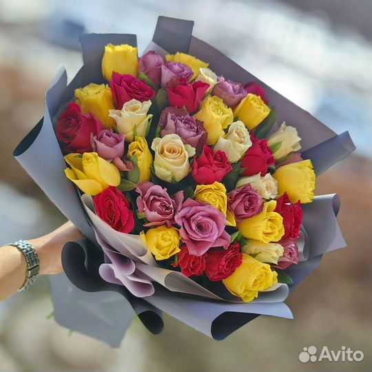 Живые цветы букеты розы