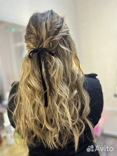 Локоны, объёмные причёски. Макияж