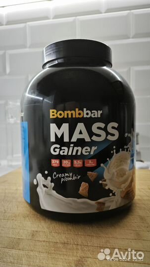 Bombbar, Гейнер, 2,7 кг (сливочный пломбир)