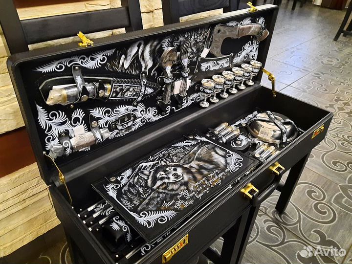 Элитный Шашлычный Набор для Директора в коже