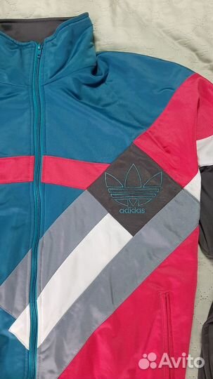 Винтажная олимпийка adidas 90 х фуете геометрия