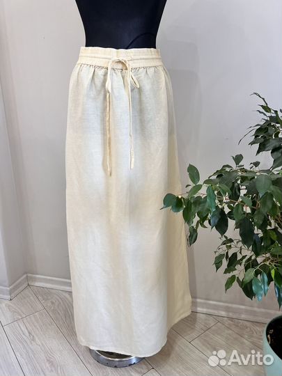 Льняная юбка длинная