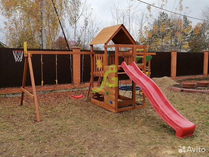 Детская деревянная площадка для дома и дачи