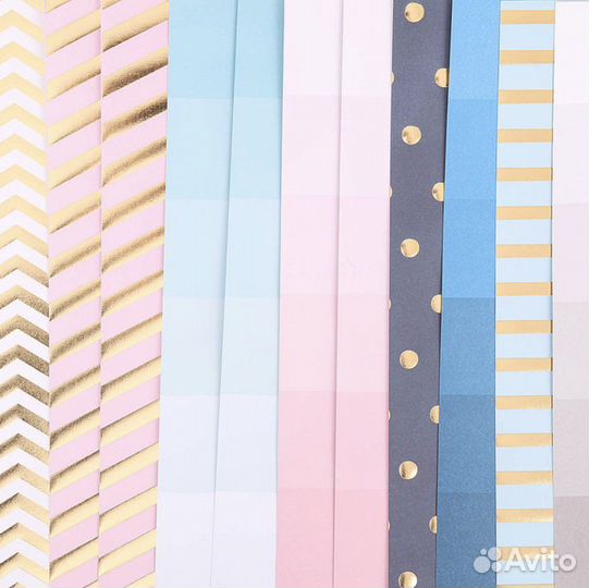 3 набора бумаги для скрапбукинга с фольгированием