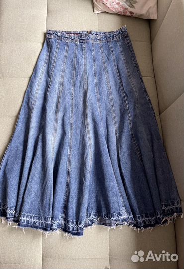 Юбка джинсовая годе