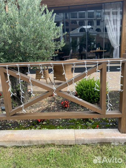 Гирлянда бахрома уличная 6 метров каучук ip65